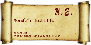 Monár Estilla névjegykártya
